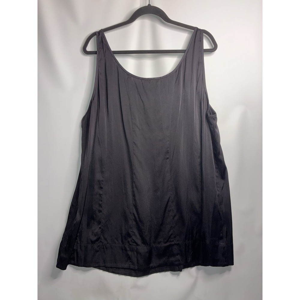 Eileen Fisher Tank Top Women's Size XL Black Silk Spandex Blend Sleeveless - Picture 6 of 6